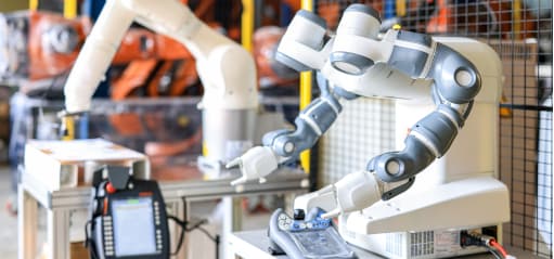 manufacturing robot at work