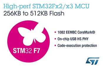 STMicroelectronics Boosts Access to High-Performance Embedded Design with New STM32F7 MCU Lines and Ecosystem Extensions
