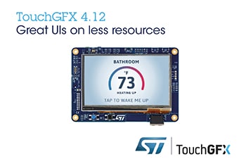 STMicroelectronics Updates TouchGFX Suite to Elevate User Interfaces and Reduce Memory and CPU Needs in STM32 Microcontrollers