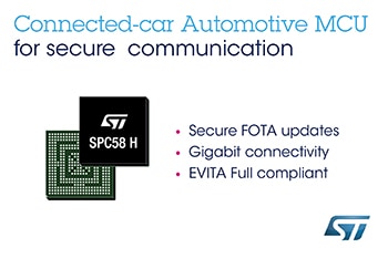 New Connected-Car Automotive MCU from STMicroelectronics Enables Secure Remote Updates and High-Speed In-Vehicle Networking