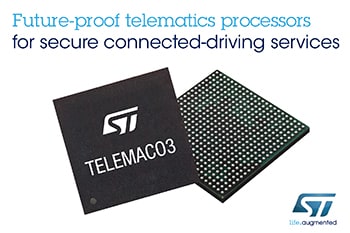 STMicroelectronics Advances Single-Chip Telematics/Connectivity Processors to Support Future Connected-Driving Services
