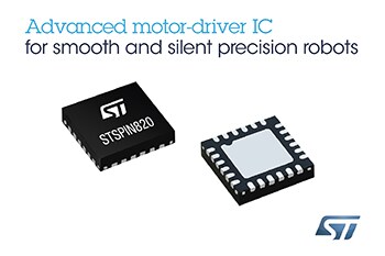 New Automation Systems Can Be Smaller, Smooth, and Silent with Advanced Motion-Control Chip from STMicroelectronics