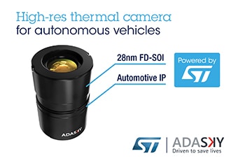 AdaSky and STMicroelectronics Cooperate to Bring Day/Night High-Resolution Vision and Perception to Cars
