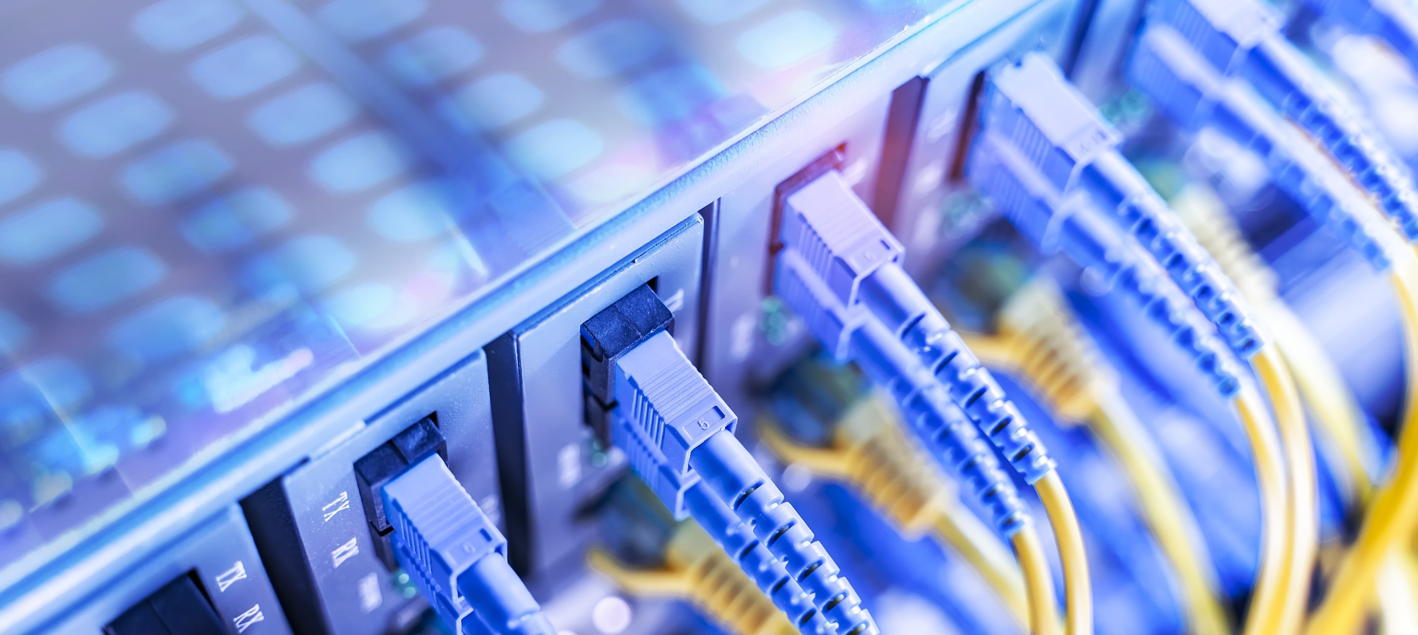 Optical fiber cables transmitting light signals