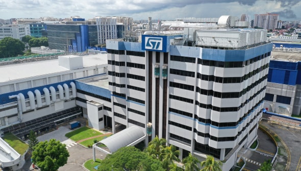 ST's fab building hosting the lab-in-fab 