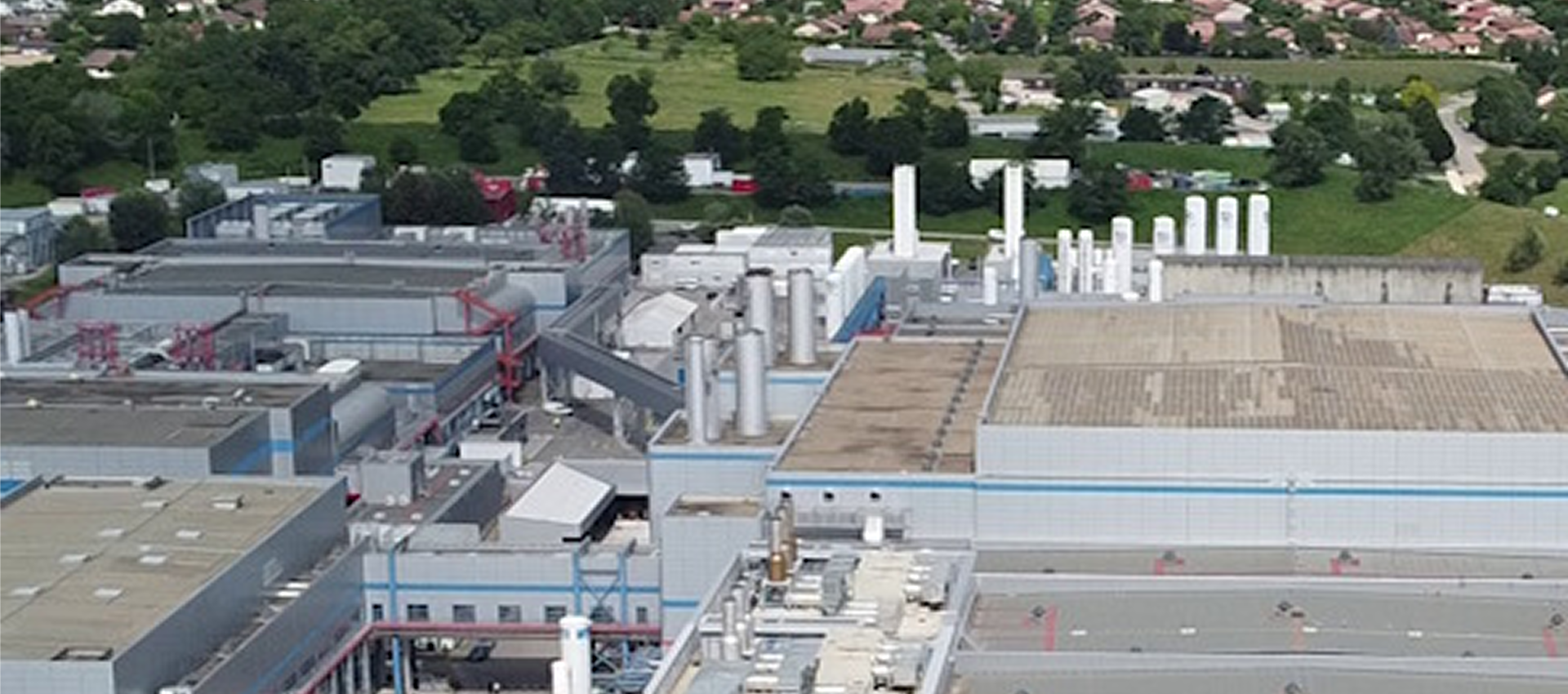 ドローンで撮影したクロル工場