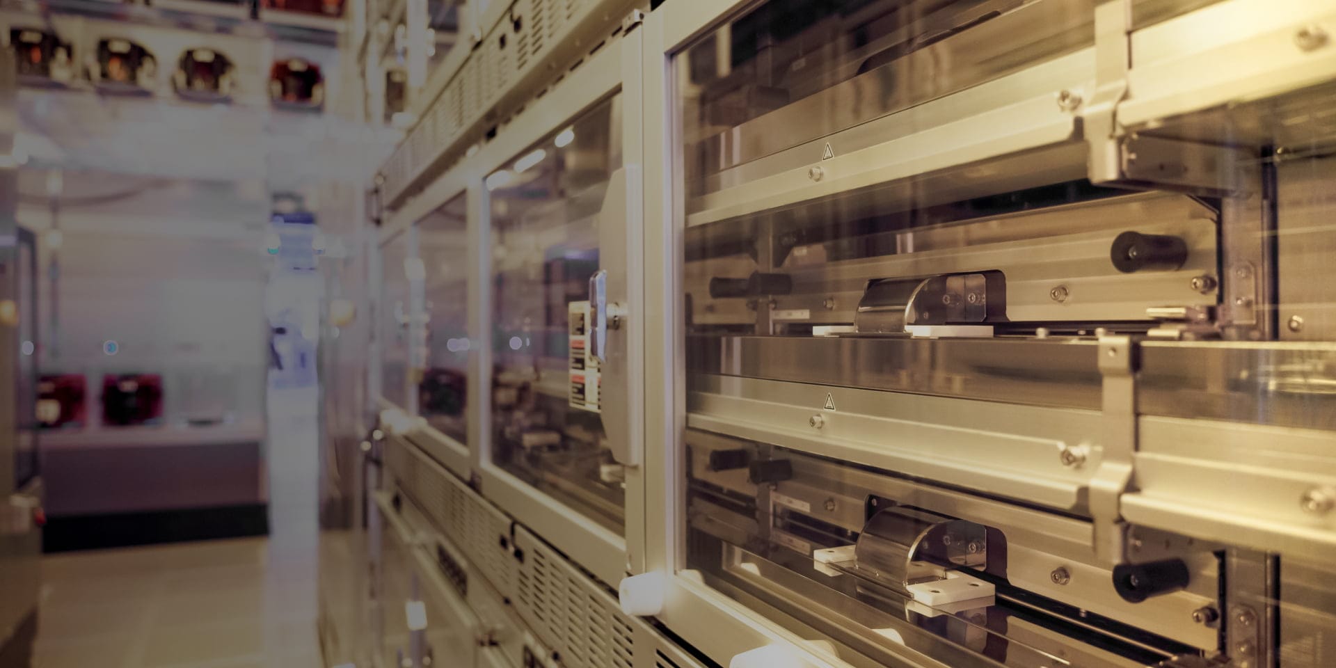 Close-up of a machine in a fab