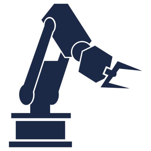 Industrial robot arm icon
