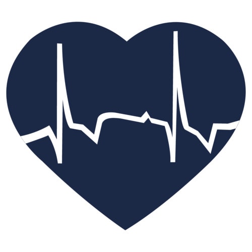 Heart with heartbeat line icon