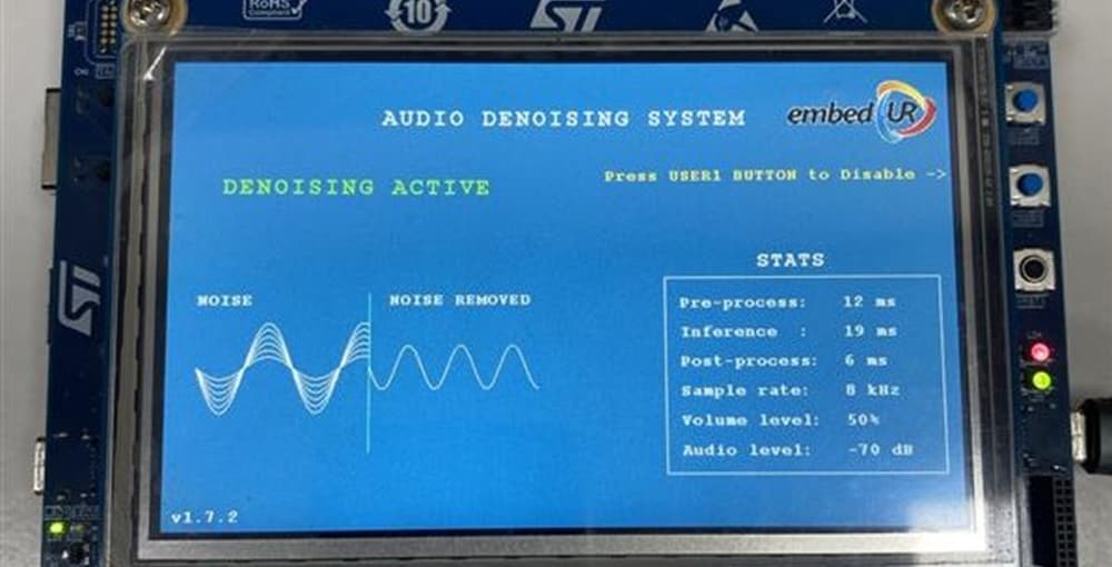 Audio denoising using STM32N6