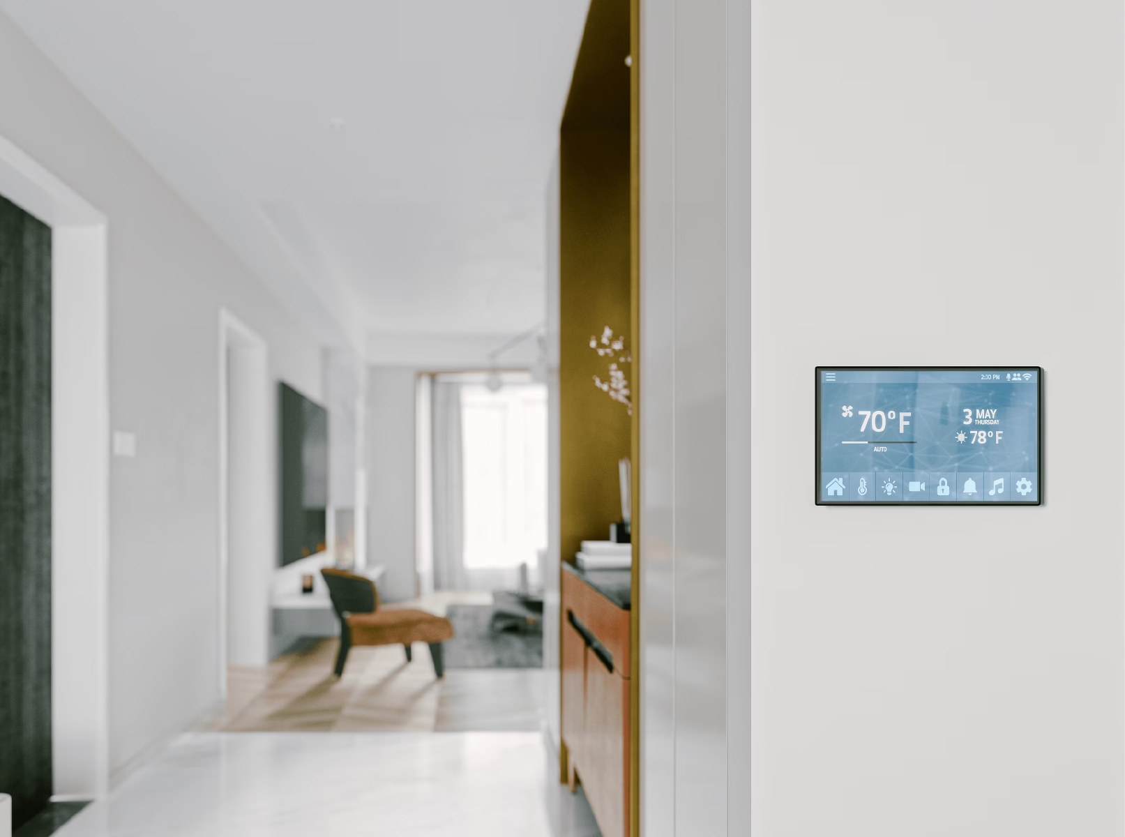 High performance mcu smart thermostat display