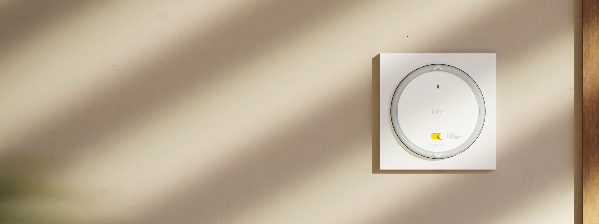 Somfy thermostat on wall