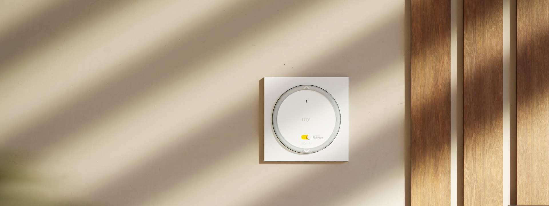 Somfy thermostat on wall