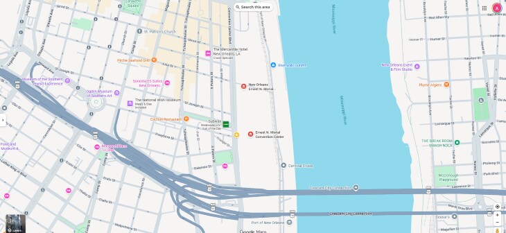 Map of Convention Center location