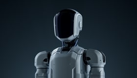 Humanoid robot standing still