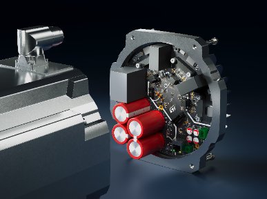 High power industrial dervo drive rendering with form factor power board exposed
