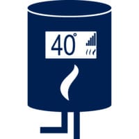 Icon of a water heater thermostat