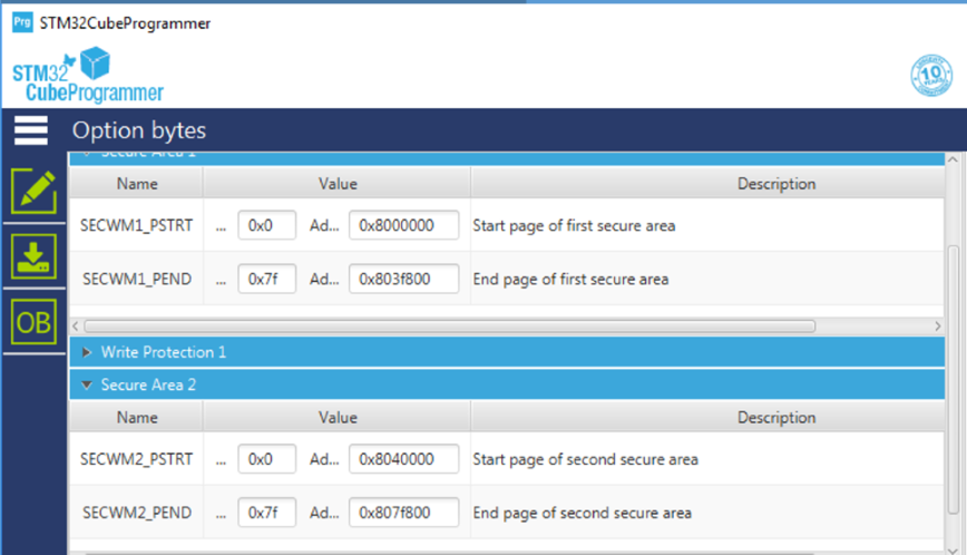 Security Setting Sample Security configurations on STM32L5, STM32U5, and… | AN5347